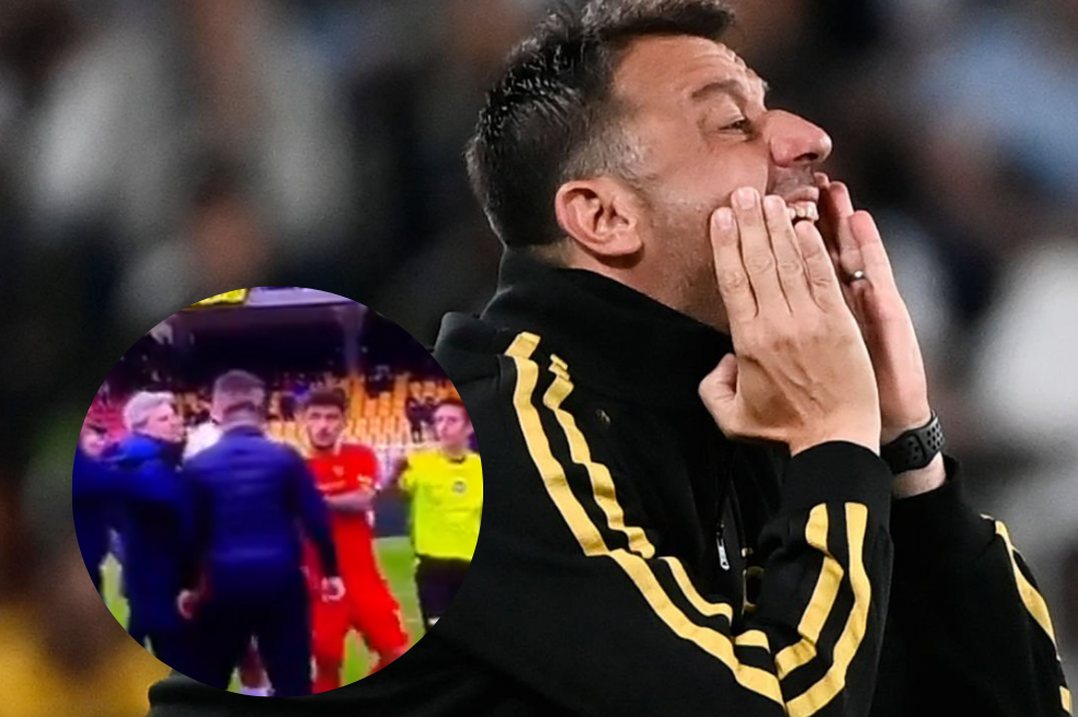 Entrenador se volvió loco y le pegó un cabezazo a su rival en pleno partido: video