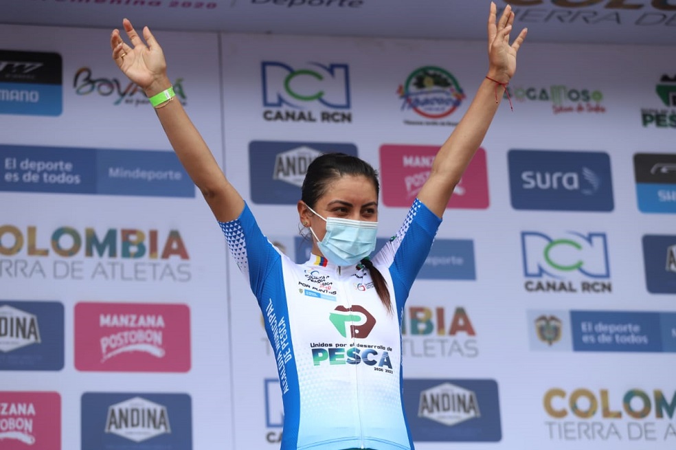 Lorena Colmenares ganó la tercera etapa de la Vuelta a Colombia Femenina