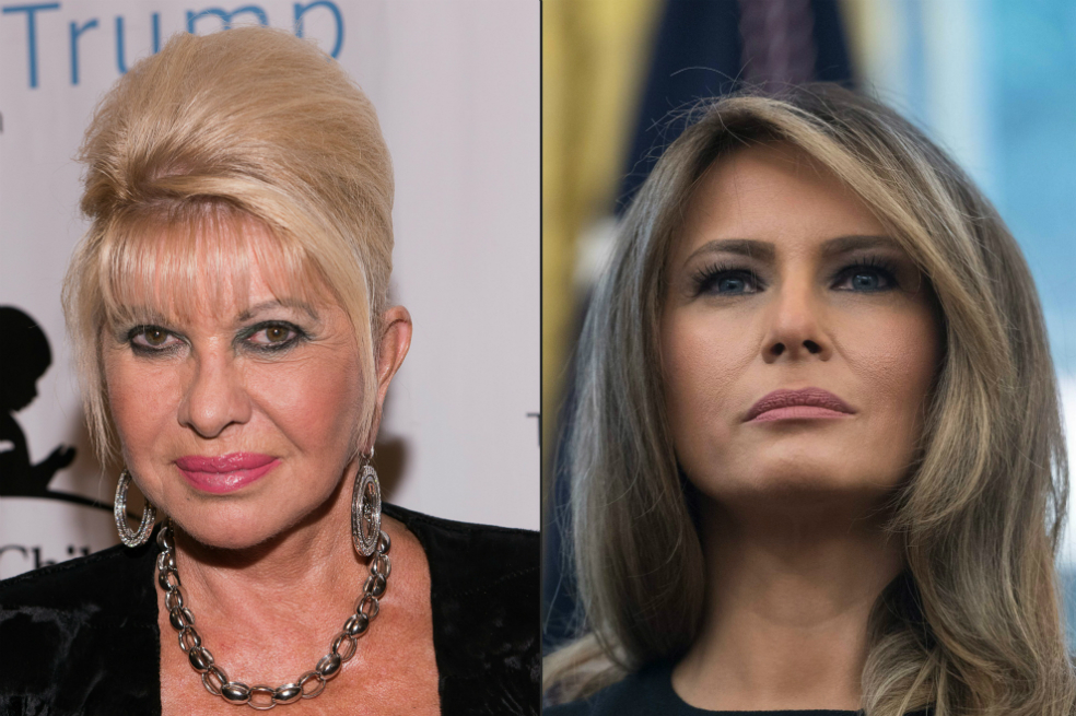 Melania Trump se irrita con Ivana, quien se atribuye el título de primera dama