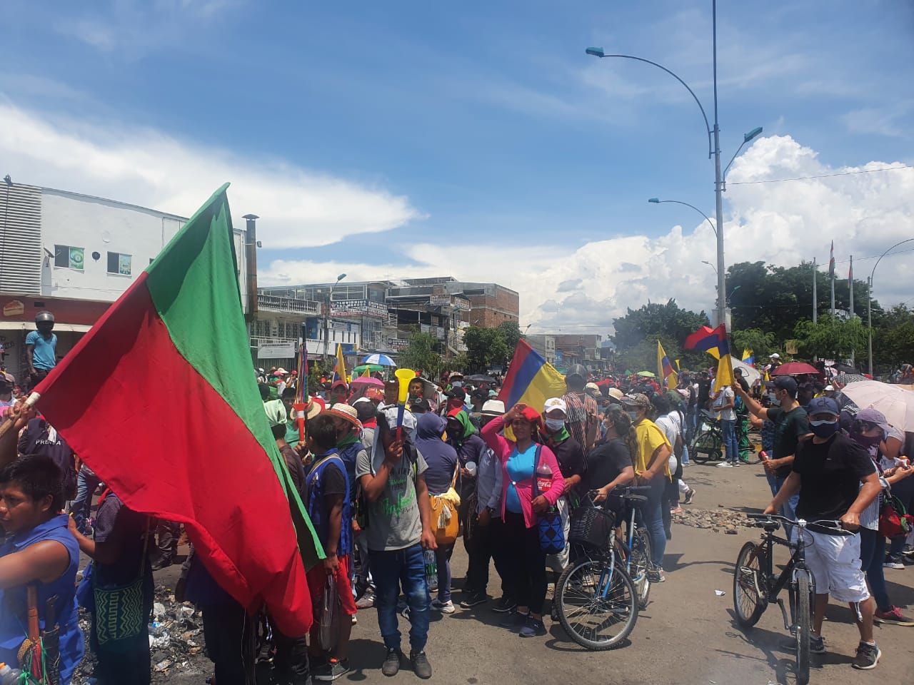 En vivo: Llega la minga indígena a Puerto Resistencia, al sur oriente de Cali