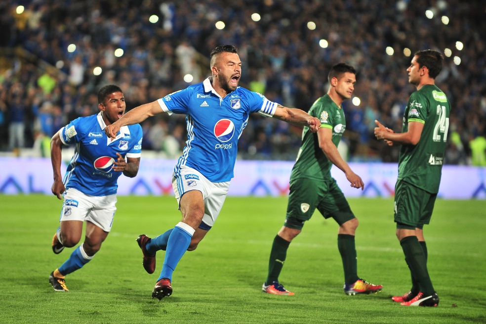 Andrés Felipe Cadavid, autor del primer gol del partido. / Óscar Pérez - El Espectador