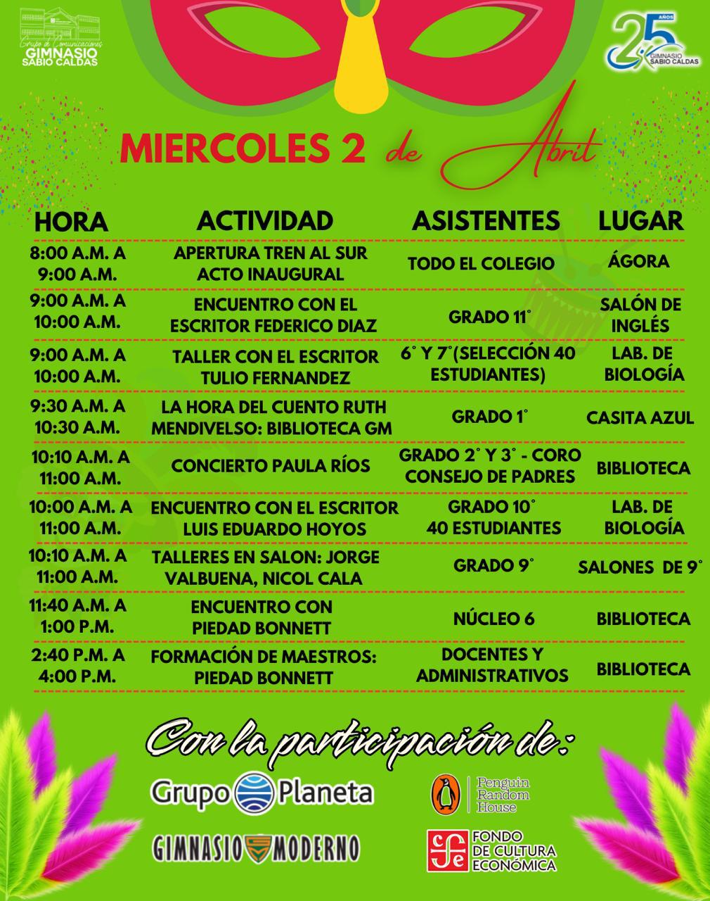 Festival Tren al sur, en el Gimnasio Sabio Caldas.