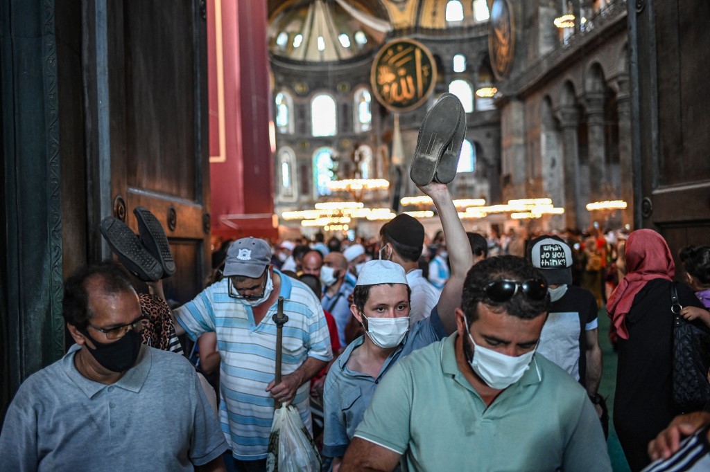 Musulmanes en Santa Sofía