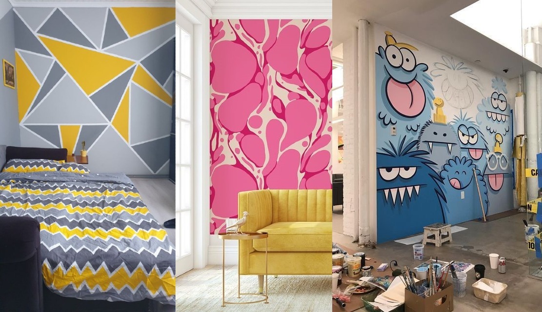 5 diseños para paredes de habitaciones que puedes pintar tú solo