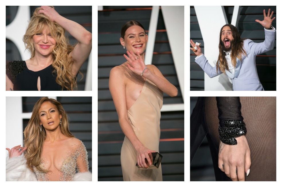 Detalles de la alfombra roja de Vanity Fair