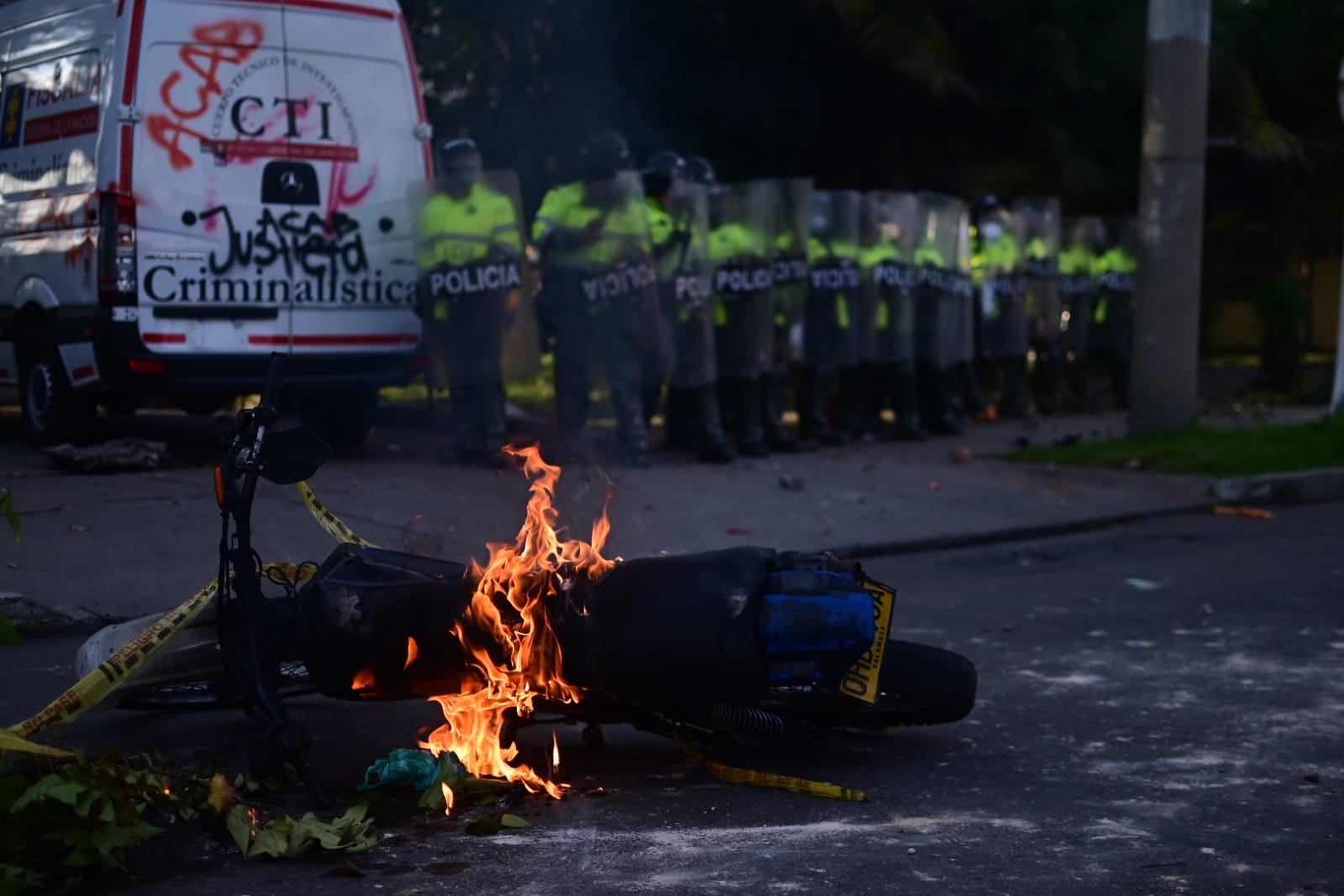 En fotos: los disturbios en la protesta por muerte de Javier Ordóñez, en Bogotá