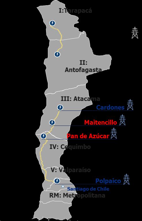 Mapa de las operaciones de la compañía.