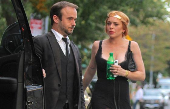 Lindsay Lohan asiste a la semana de la moda de Nueva York