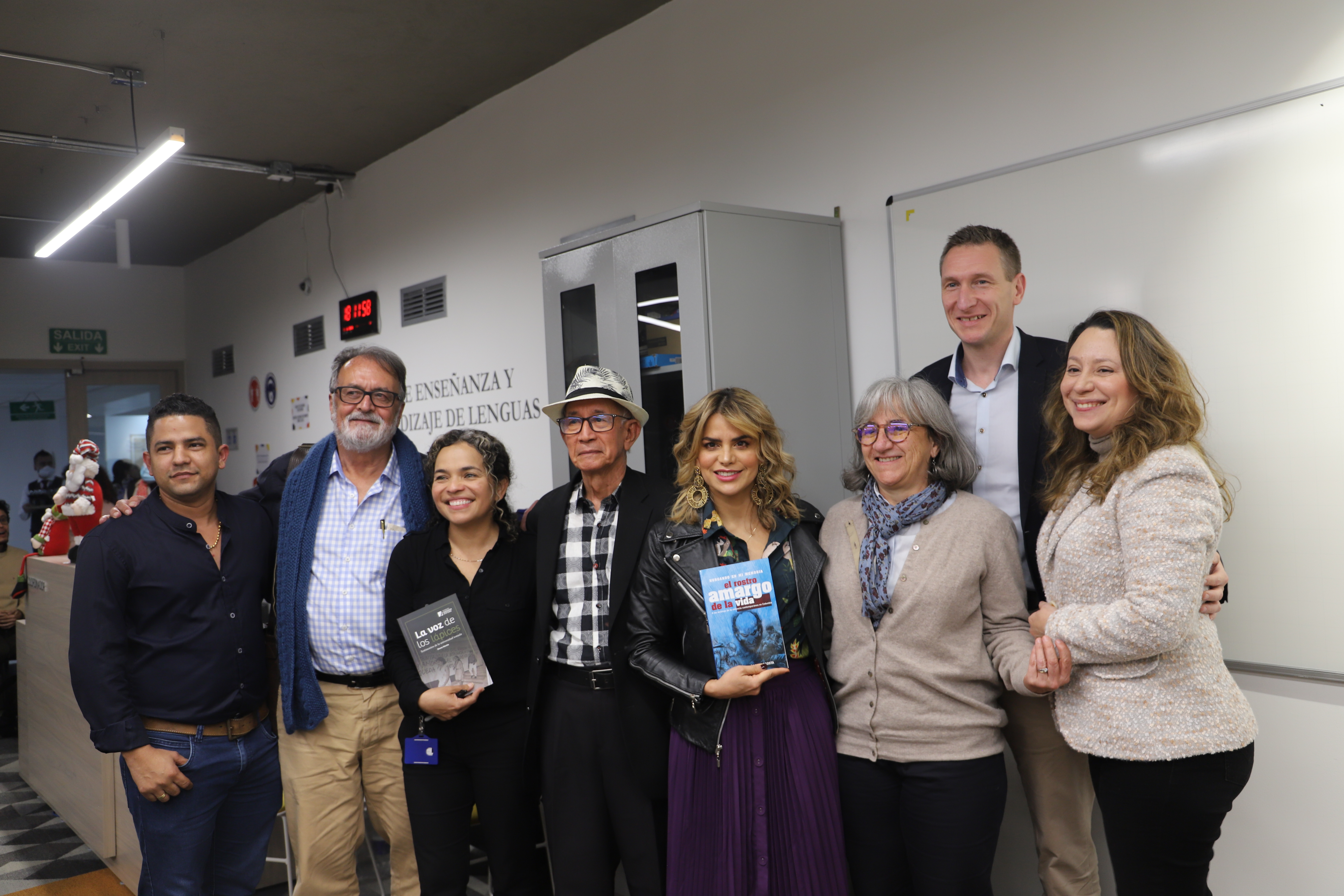 Ginna Morelo en el lanzamiento de su libro en la Universidad Javeriana de Bogotá.
