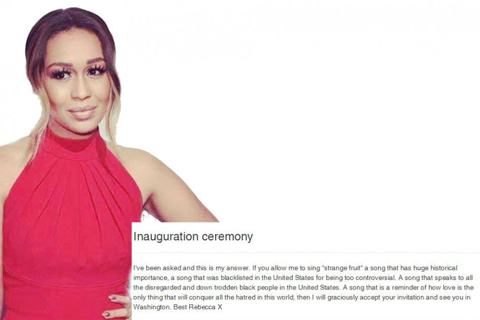 La condición de Rebecca Ferguson para estar en la ceremonia de investidura de Trump