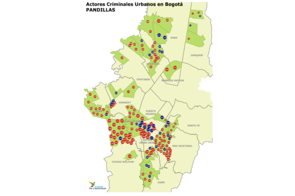 En Bogotá hay 12 organizaciones criminales pesadas. Muchas de estas son subcontratadas por organizaciones criminales trasnacionales ynacionales.
