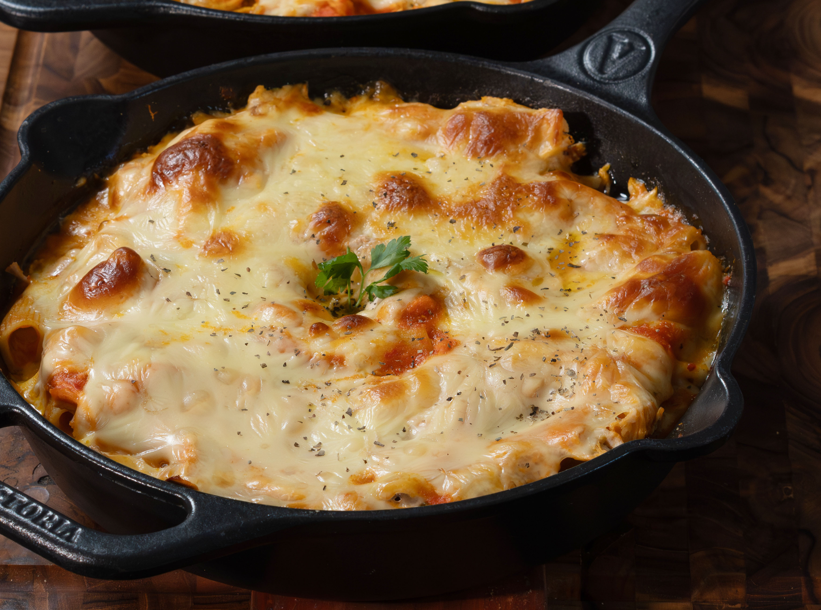 Torta de macarrones con pollo