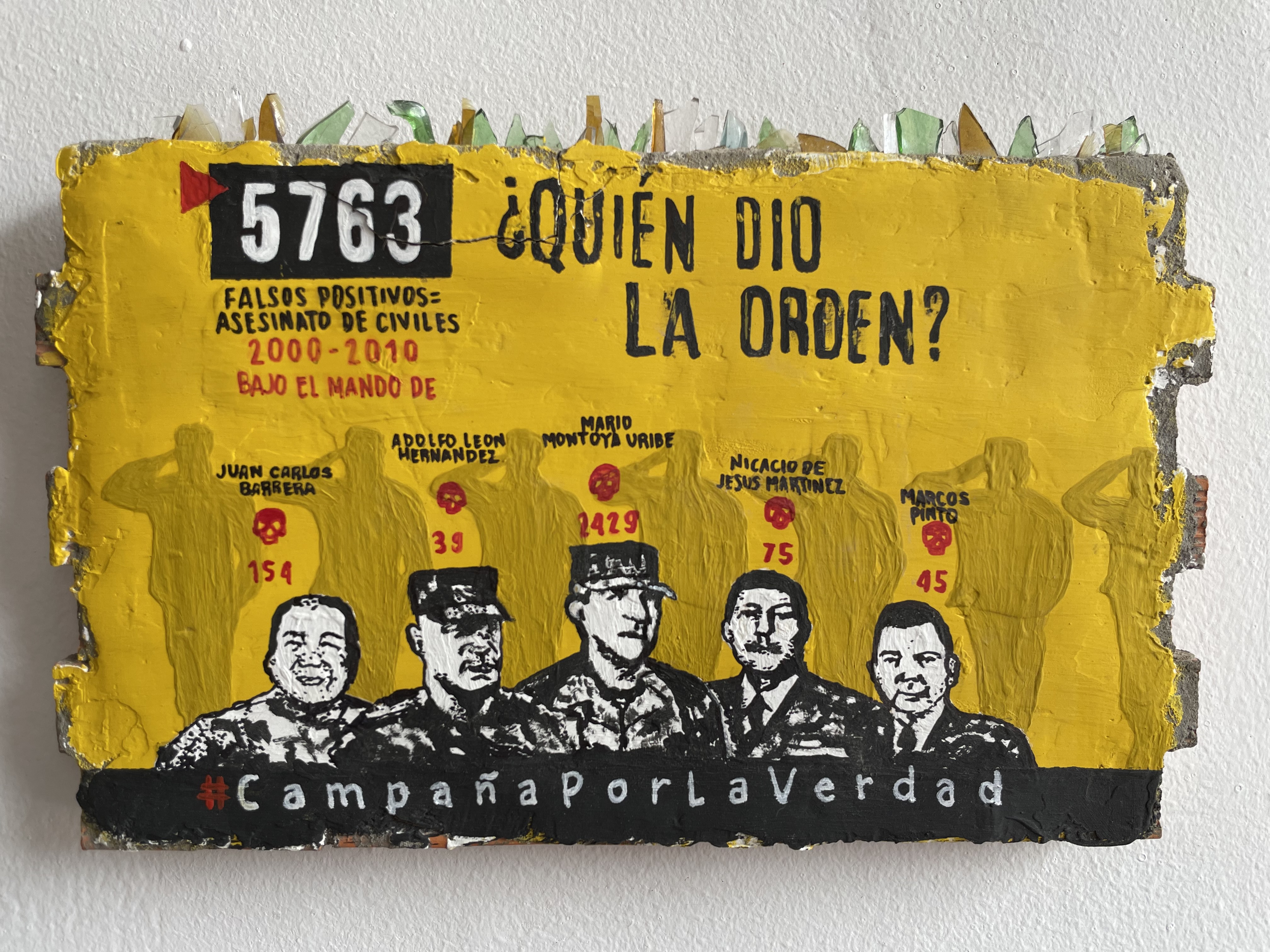 El mural de ¿Quién dio la orden? es una expresión que busca crear conciencia sobre la ejecuciones extrajudiciales en Colombia, mal llamadas "falsos positivos".