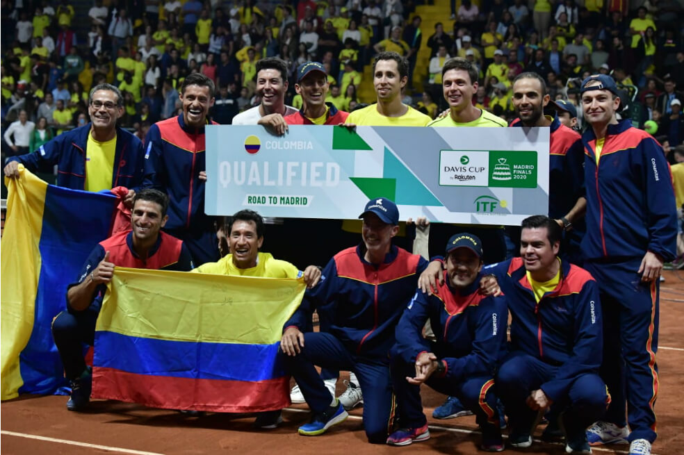 Daniel Galán, Juan Sebastián Cabal, Robert Farah y Santiago Giraldo fueron los integrantes de Colombia en los enfrentamientos contra Argentina.  / Oscar Pérez - El Espectador
