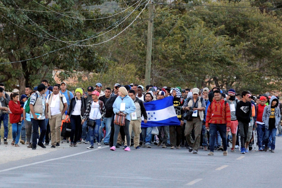 Así avanza la nueva caravana migrante que se dirige a Estados Unidos