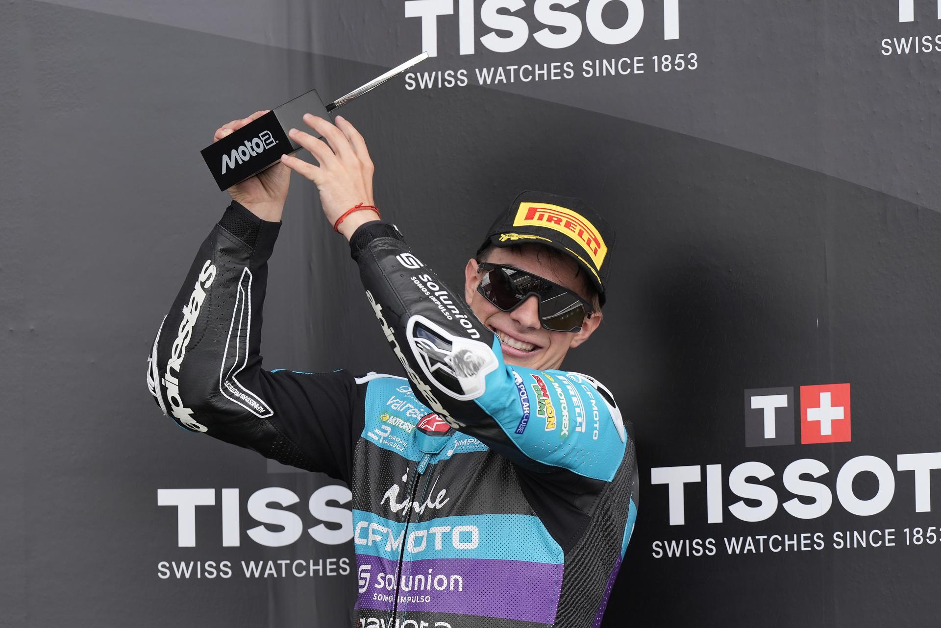 Espectacular podio de David Alonso en el GP de Silverstone de Moto2