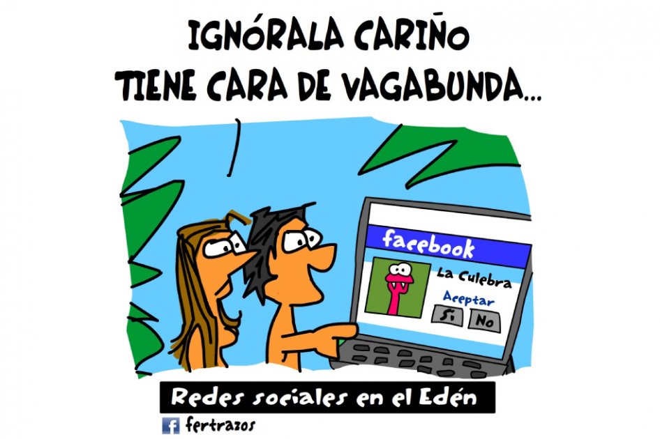 Adán y Eva en Facebook