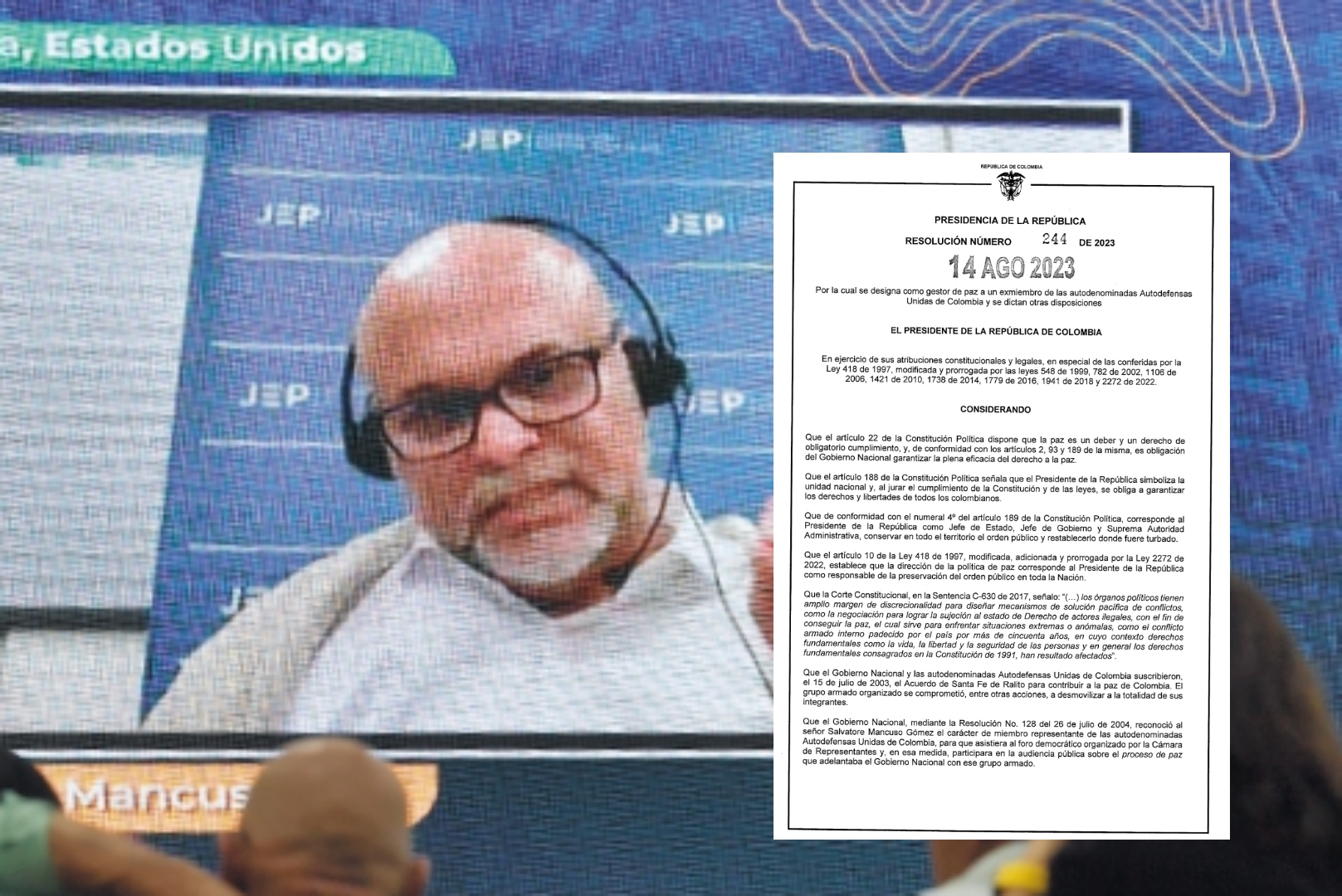 Petro firmó resolución que designa a Salvatore Mancuso como gestor de paz