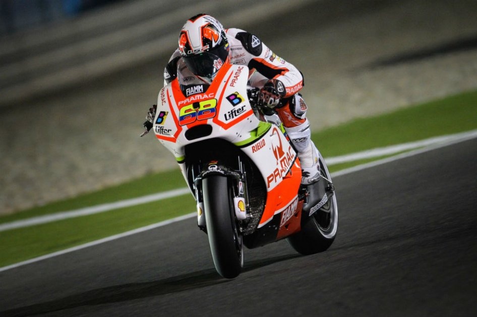 Yonny Hernández, piloto colombiano del equipo Pramac Racing, satélite de Ducati. Moto GP