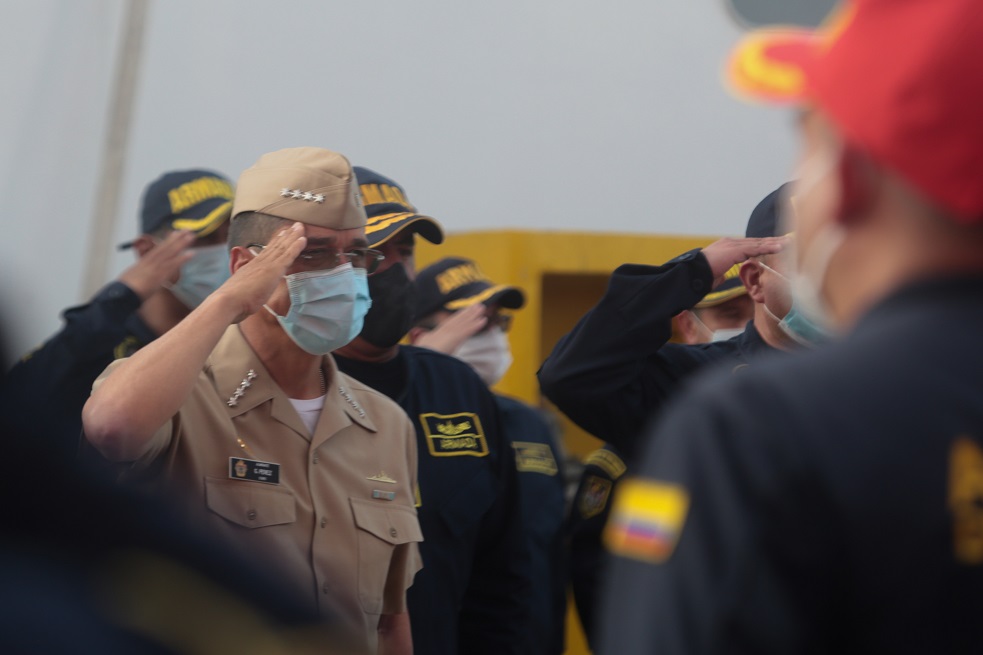 “Hemos logrado, luego de un esfuerzo tecnológico, sacar adelante el buque y  recuperar todas sus capacidades. Esto después del proceso de reparación al que fue sometido durante el último año con la respuesta frente a las exigencias de garantía que se establecieron,  significó repáralo a cero costo para el estado colombiano” afirmó el Comandante de la Armada Almirante Gabriel Pérez,