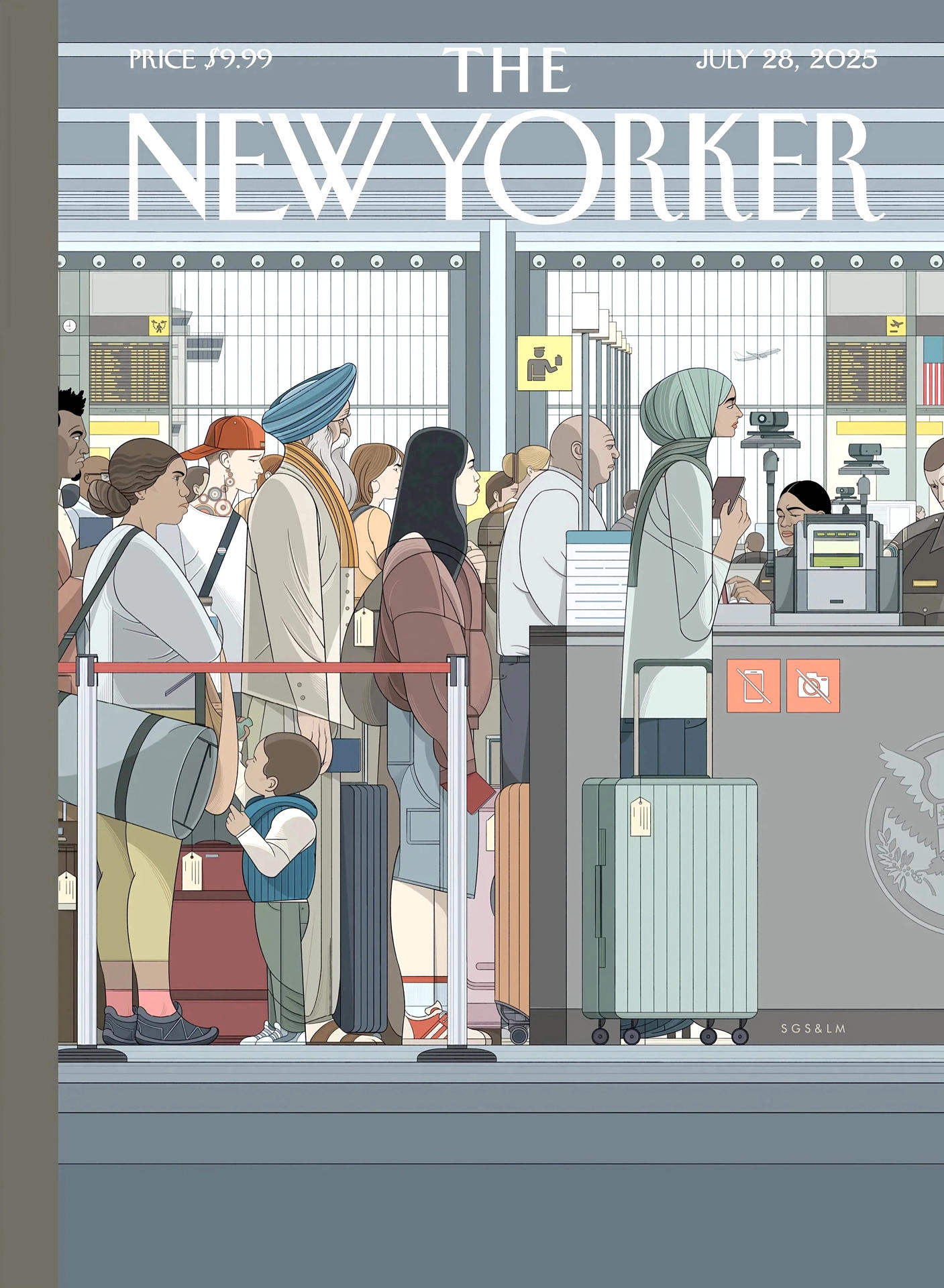 Ilustración española en “The New Yorker” critica la política migratoria de Trump