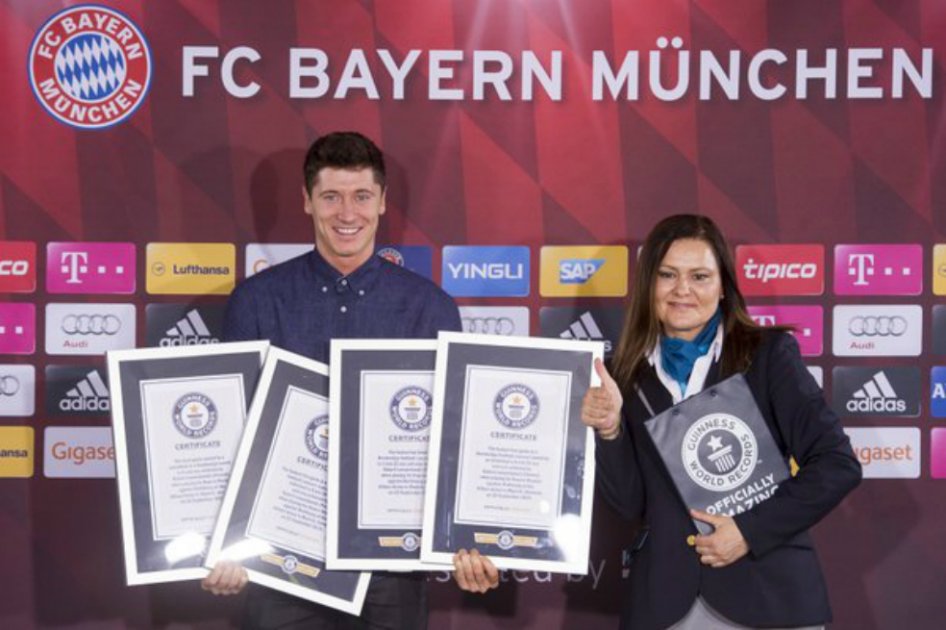 Lewandowski entró en el libro de los Guinness Récords