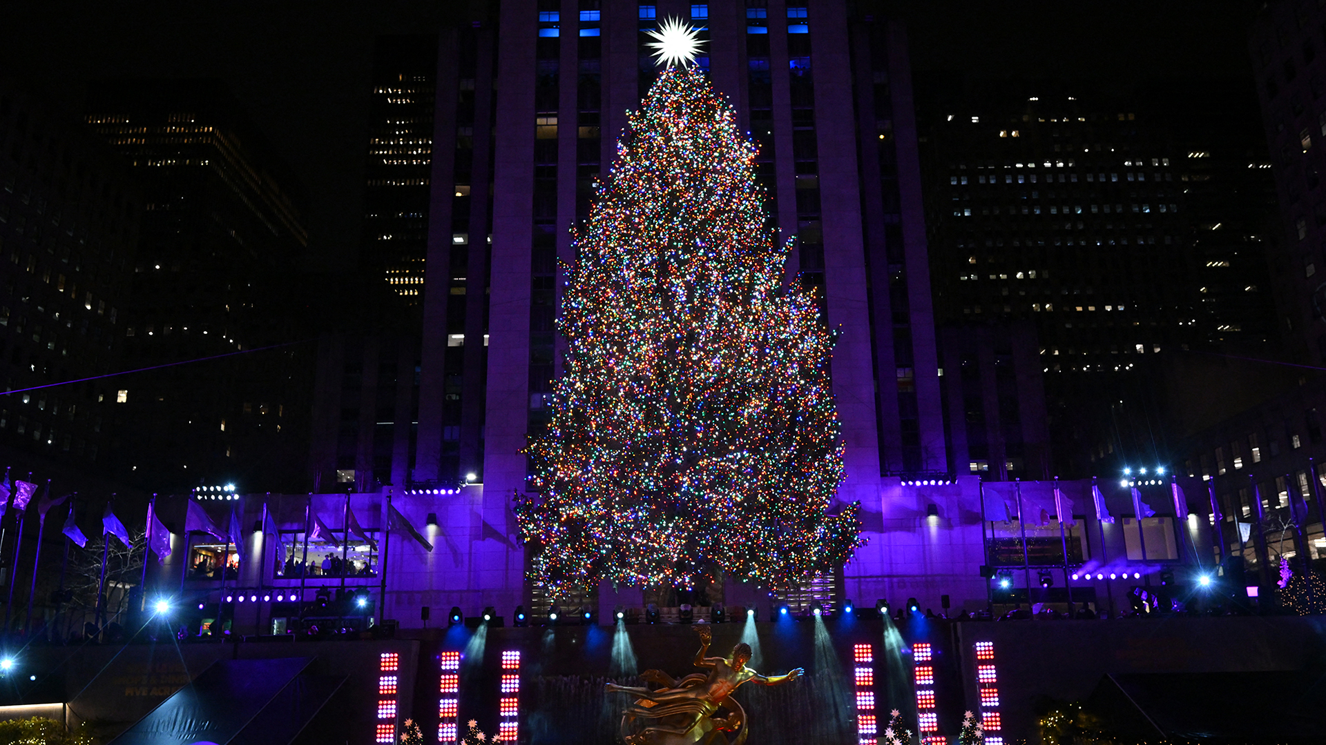 Se encendió el árbol de navidad más importante de Estados Unidos