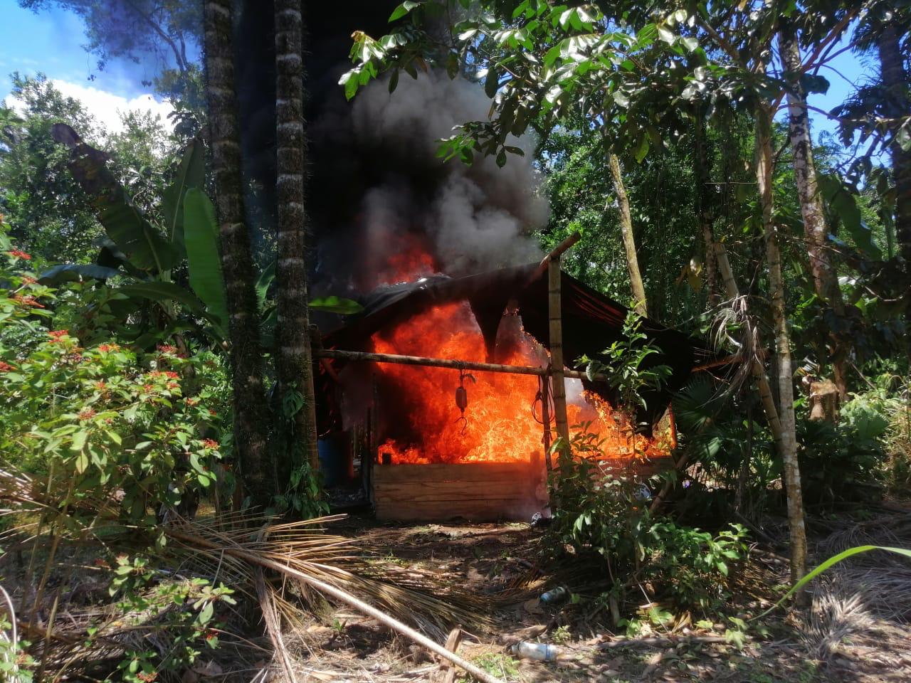 Destruyen 63 laboratorios de procesamiento de cocaína en Cauca y Caquetá