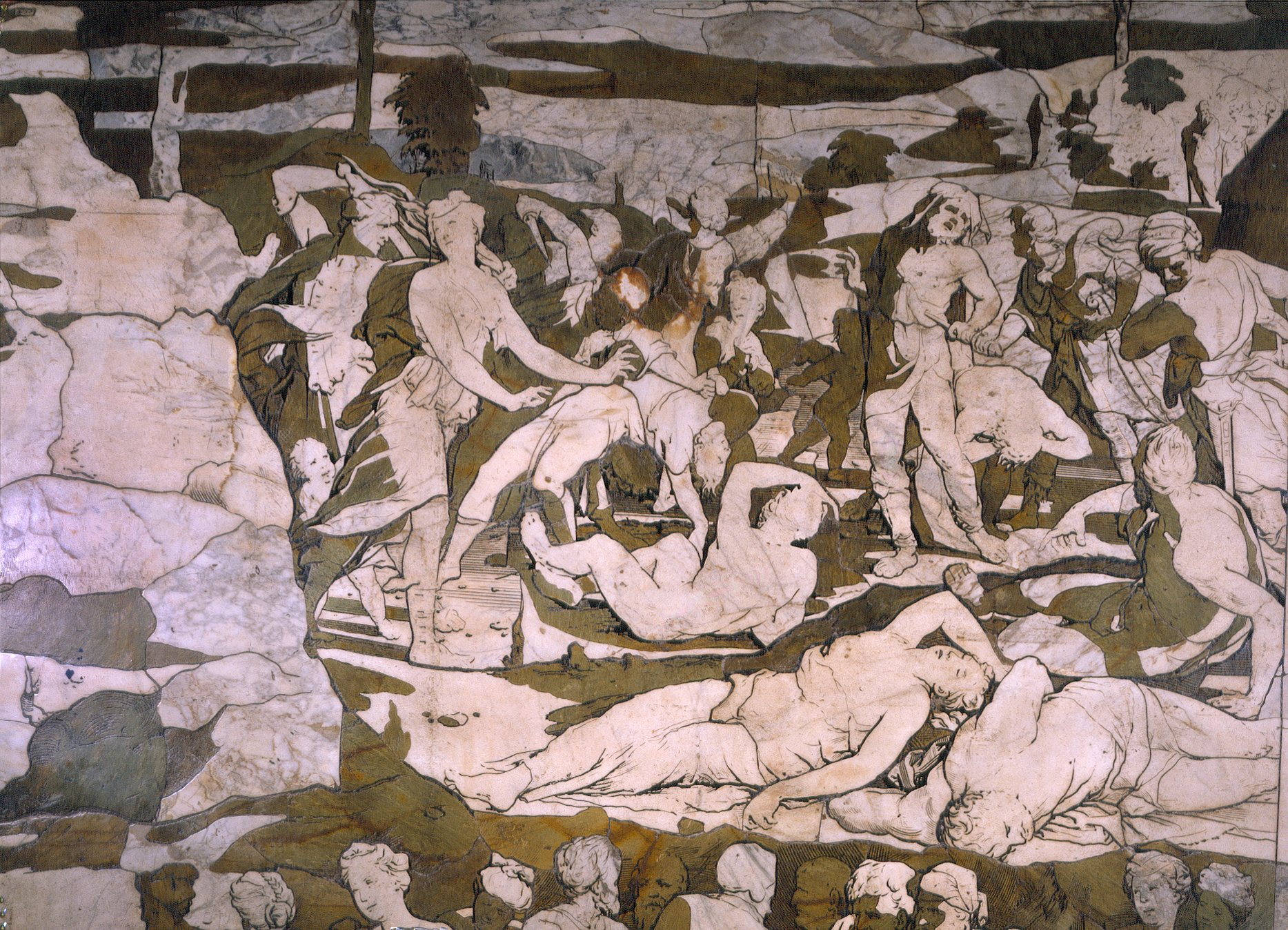 Revelan por primera vez mosaico oculto hace 155 años en la Catedral de Siena