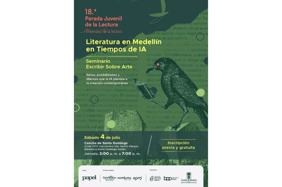 Escritores, periodistas e investigadores analizarán el impacto de la IA en la literatura en Medellín.