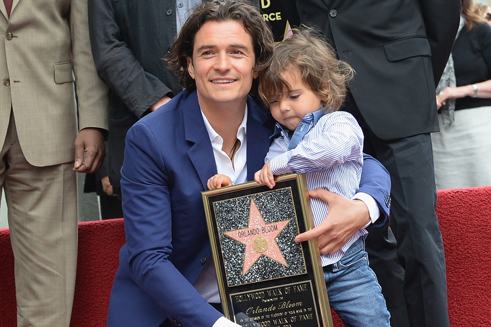 Hijo de Orlando Bloom, la gran estrella del paseo de la fama de Hollywood