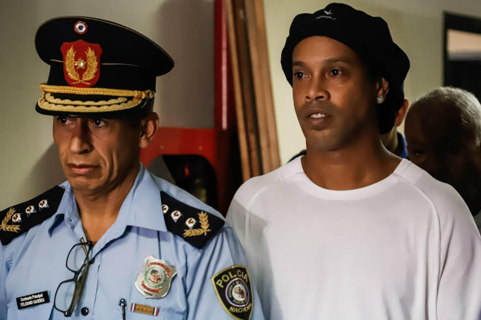 Ronaldinho, tres meses arrestado