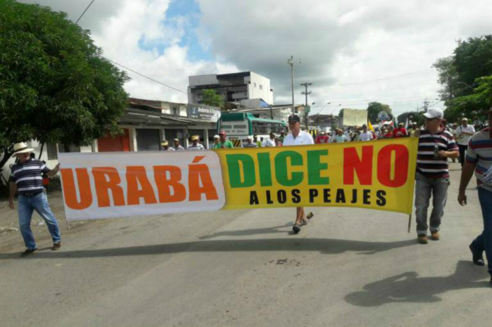 Reubican peajes que generaron protestas en el Urabá