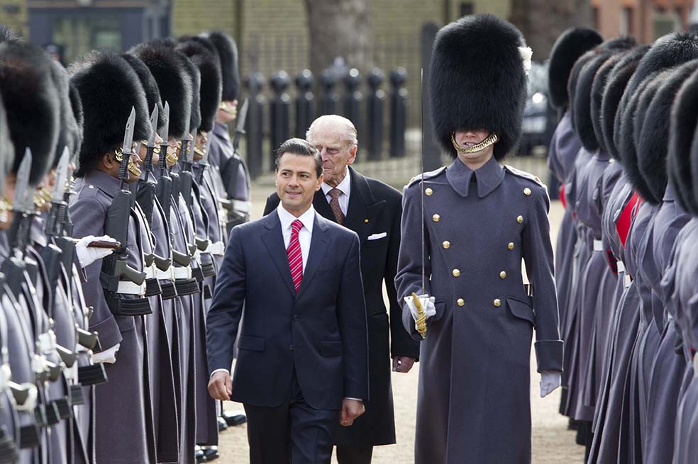 El presidente de México, Enrique Peña Nieto, durante su visita oficial al Reino Unido. / EFE