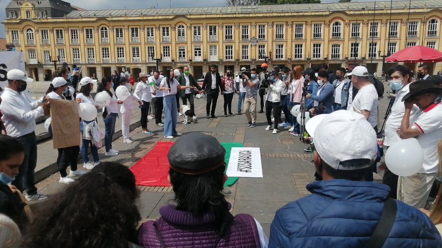 Plantón por Arauca en Plaza de Bolívar