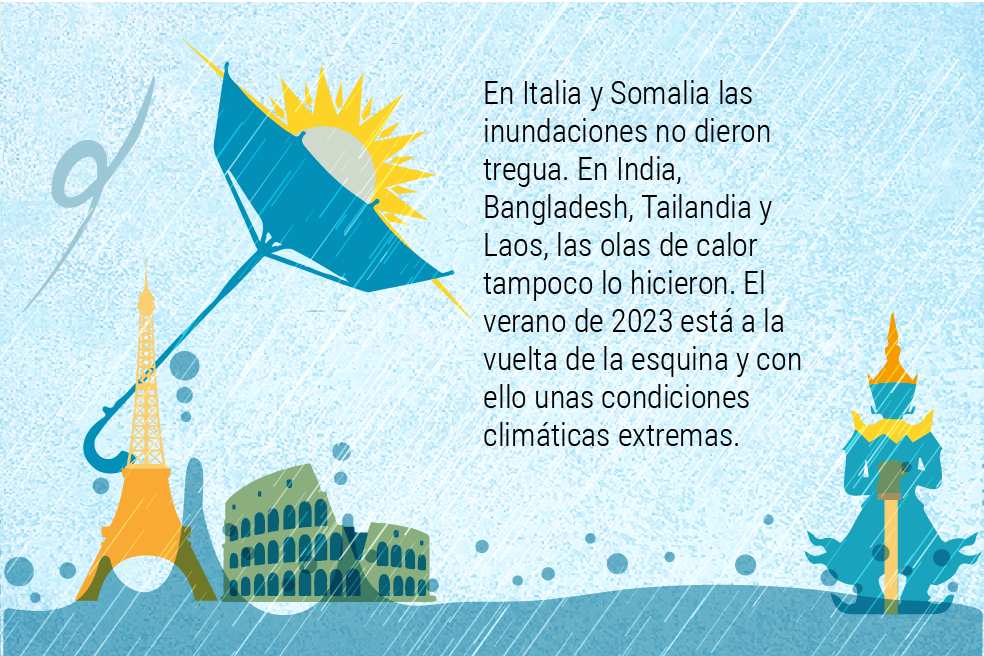 Entre lluvias torrenciales y calores infernales, se avecina el verano de 2023.