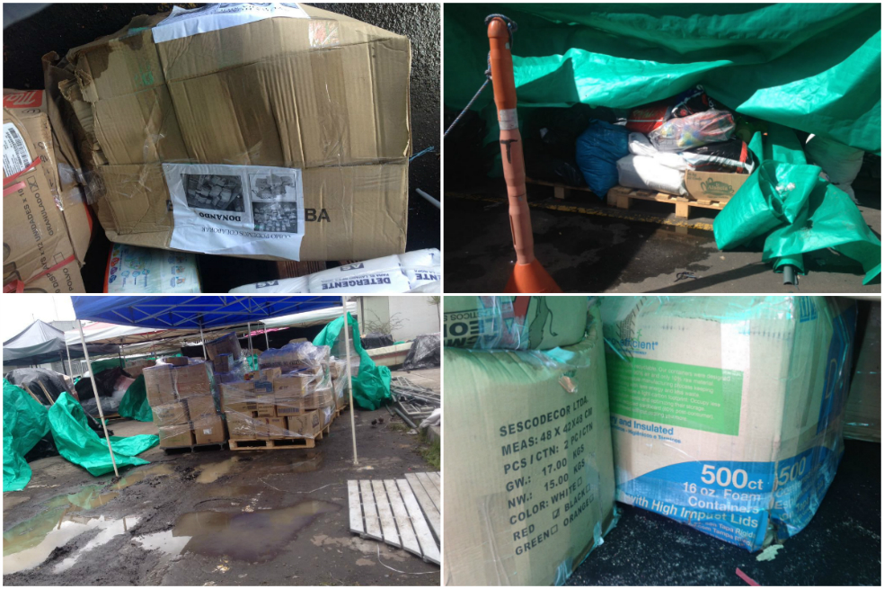 Denuncian deterioro de ayudas para Mocoa en centro de acopio en Bogotá