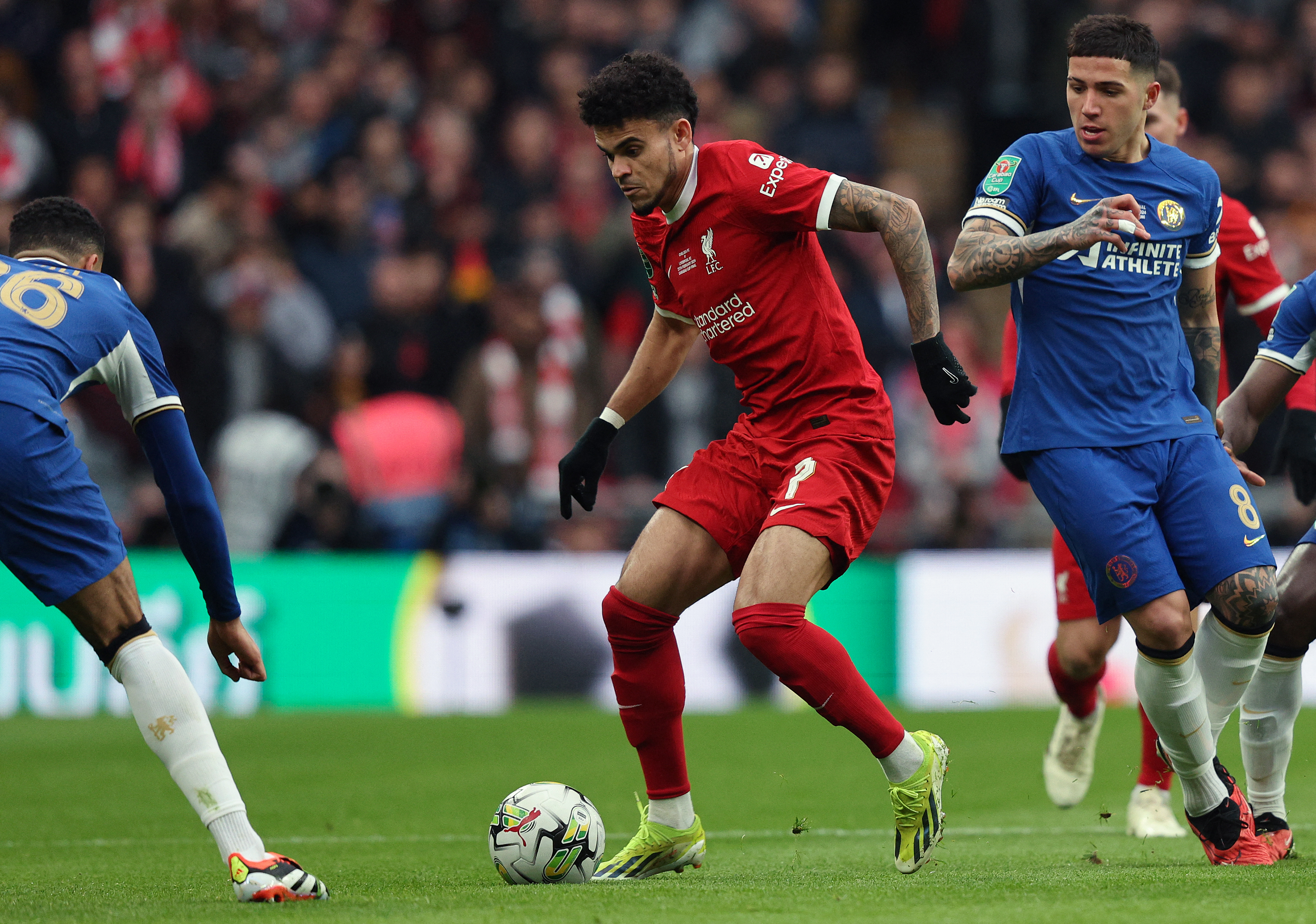 Liverpool, en la final contra Chelsea.