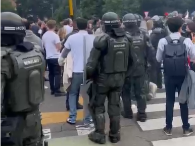Plantón contra el corredor verde: envían al Esmad para dispersar manifestación