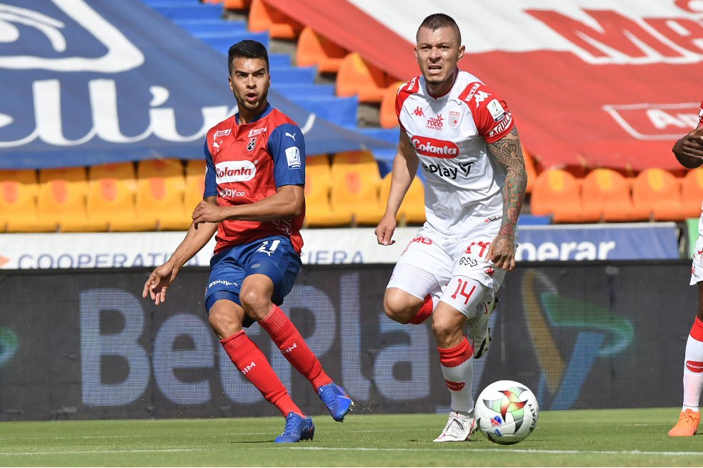 Medellín y Santa Fe en uno de los partidos de la jornada dominical de la Liga BetPlay.