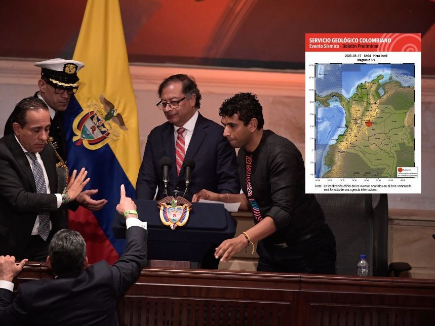 De esta manera sintieron el temblor el presidente Petro y los congresistas