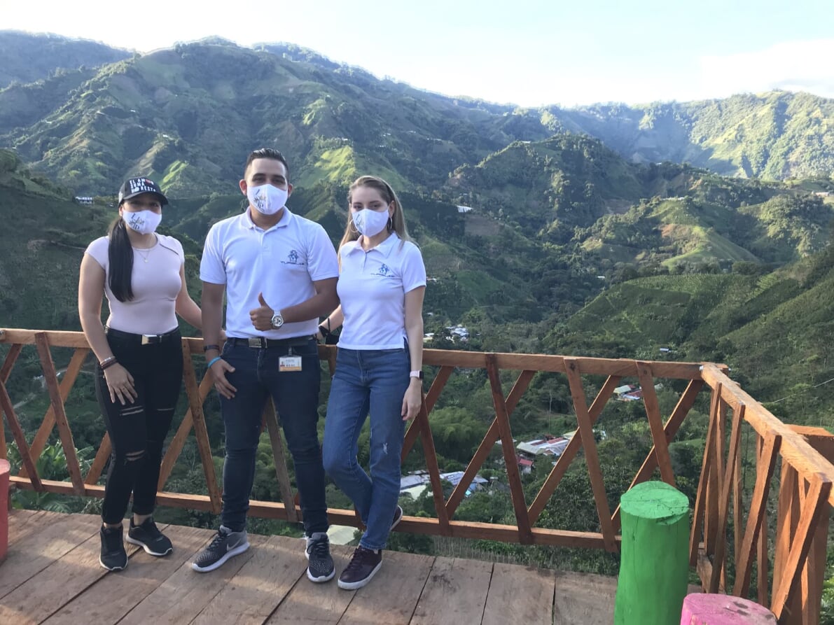 Finca La Perla- Vereda del Toro- Sofia Velez-Miembro de ACEPT- Fabian Bocanegra- Gerente de Turislab- Maria Fernanda Lamilla- Directora de Promocion Turislab