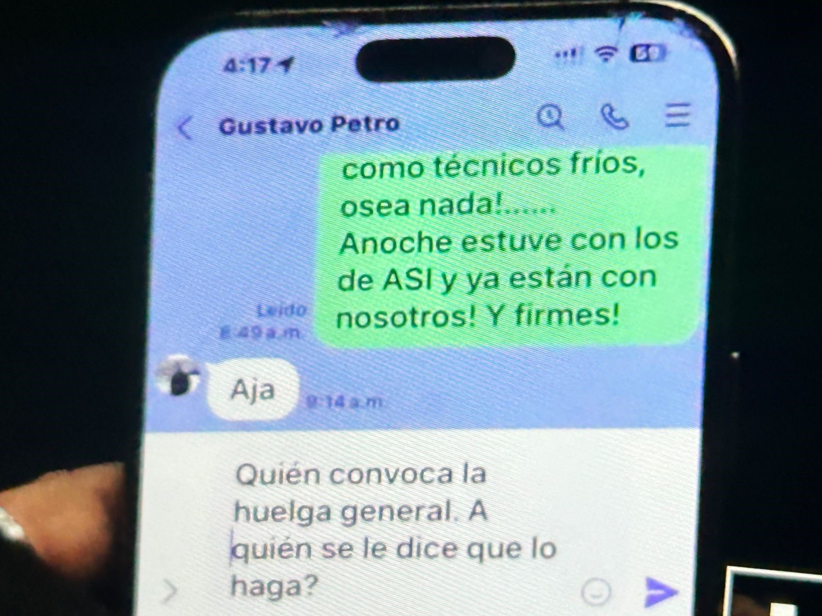 Estos son los mensajes entre el presidente Petro y el ministro Benedetti tras el hundimiento de la consulta popular.