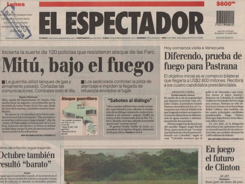 Tras casi 25 años son condenados cuatro disidentes de Farc por la toma de Mitú