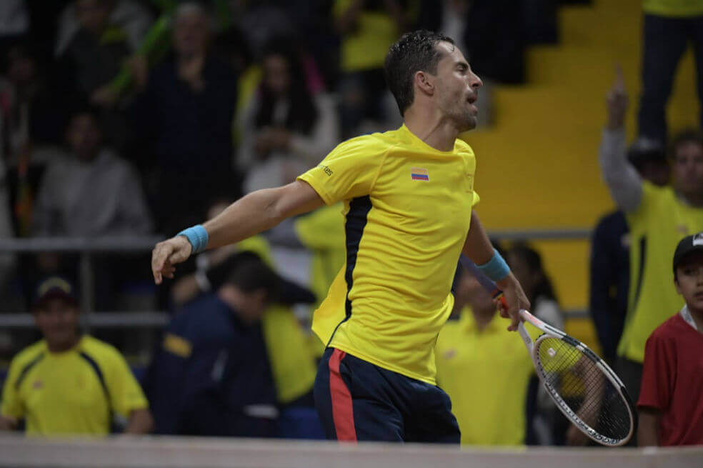 Santiago Giraldo le dio a Colombia el primer punto ante Suecia en la Copa Davis
