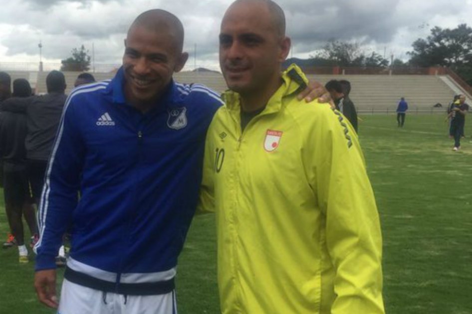 Millonarios y Santa Fe compartieron entrenamiento este martes