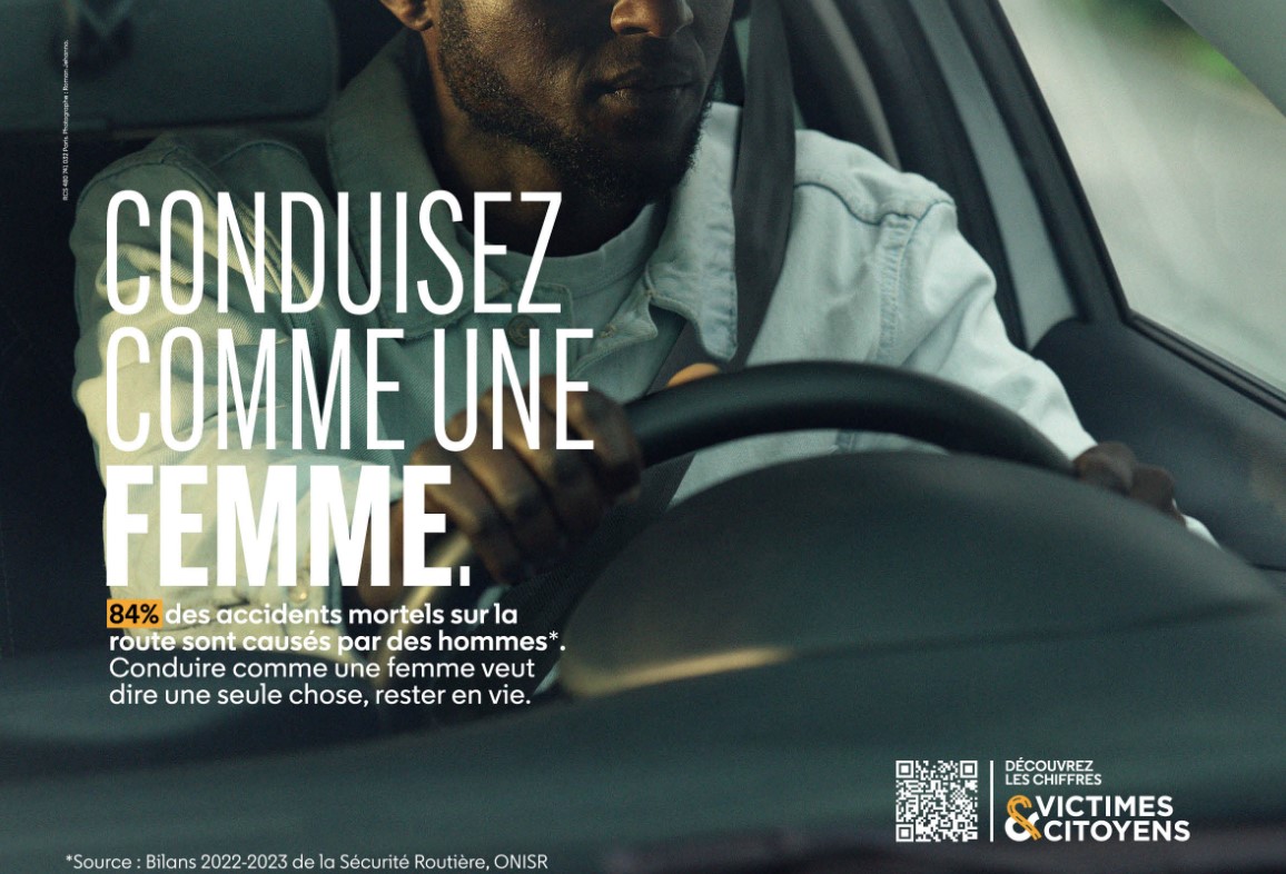 “Conduce como una mujer”: la campaña vial en Francia para reducir accidentes