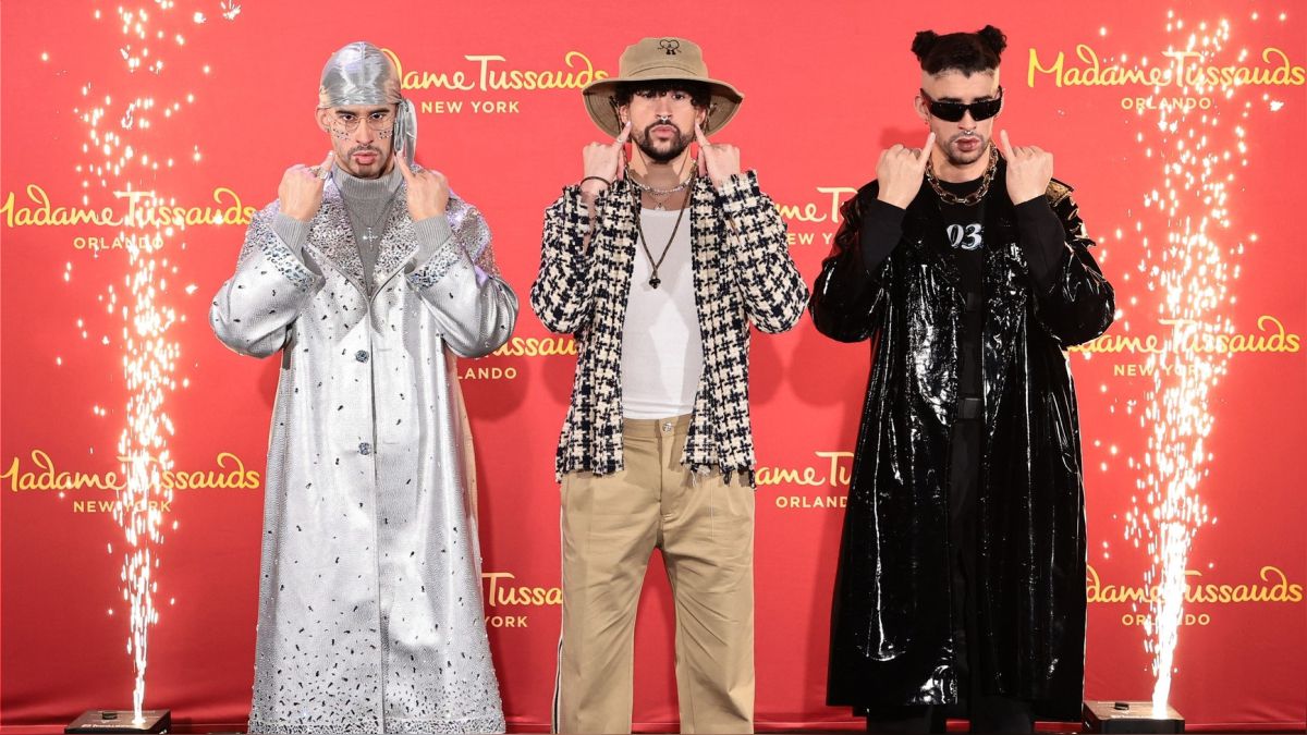 Bad Bunny en el museo Madame Tussauds.