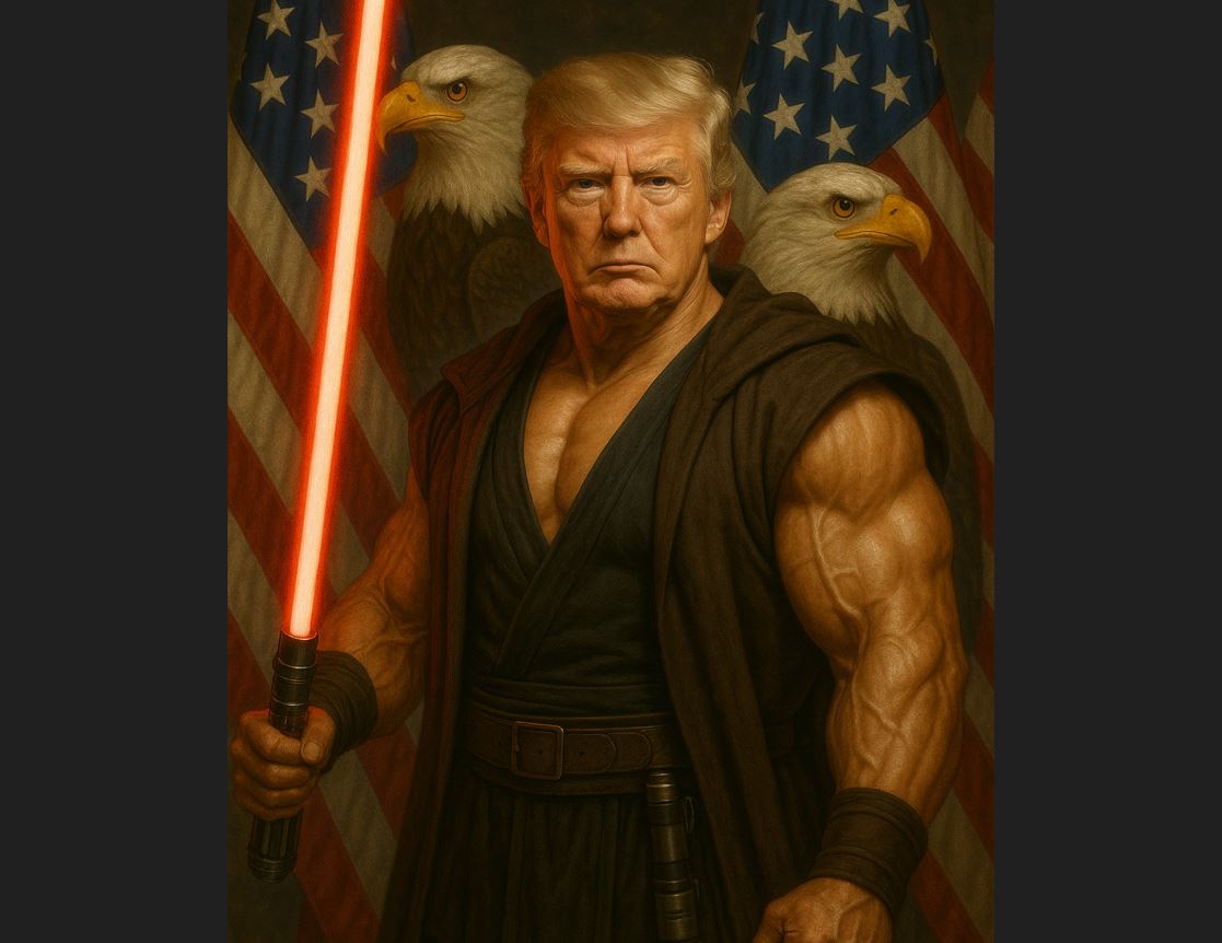 ¿El lado oscuro de la fuerza?: nueva imagen de Trump con IA compartida por la Casa Blanca