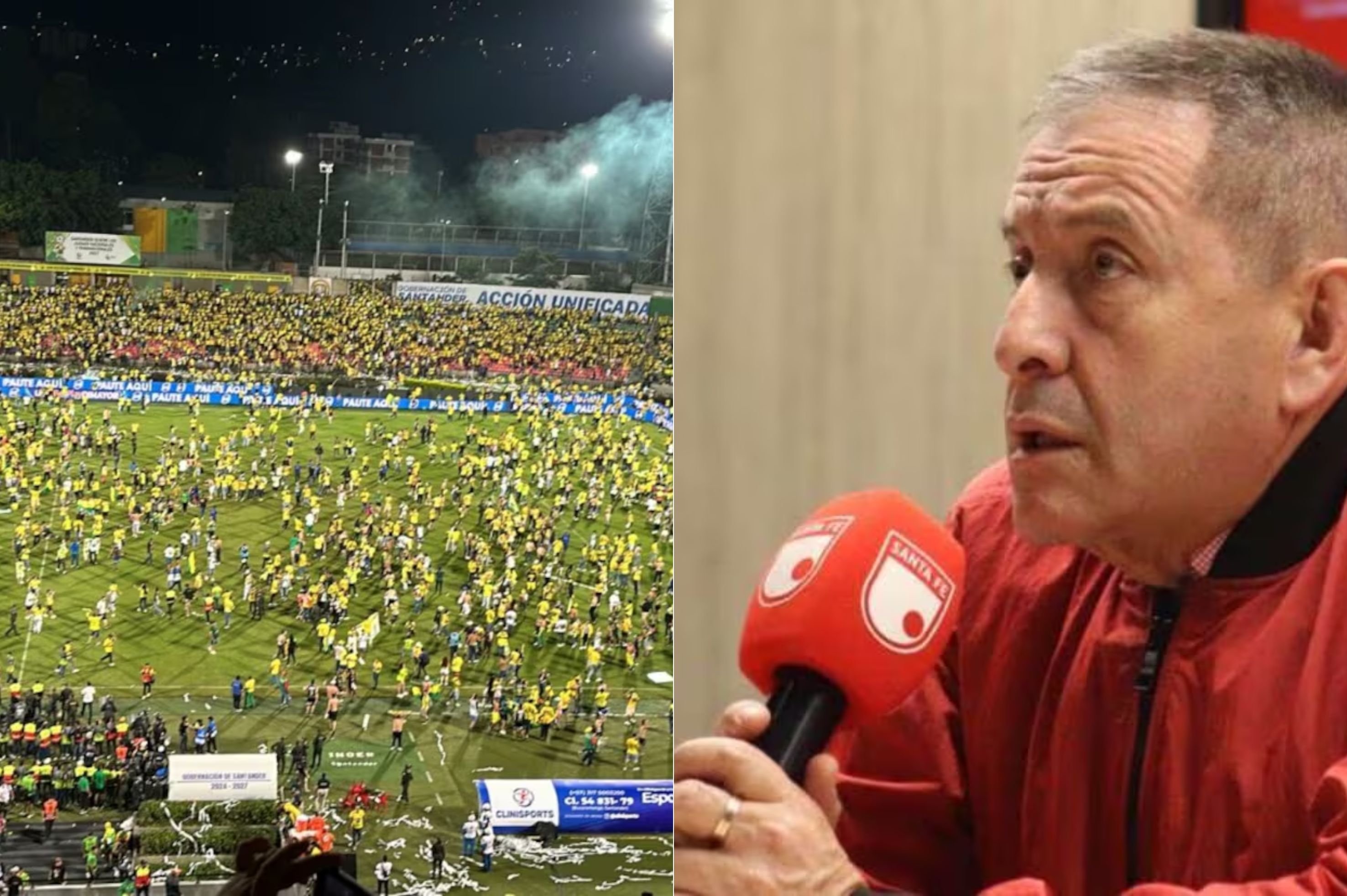 Santa Fe denunció agresión en Bucaramanga y no permitirá hinchada visitante en Bogotá